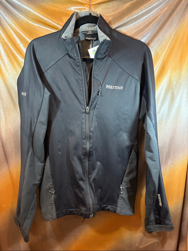Marmot Men's Black And Gray Lightweight Softshell